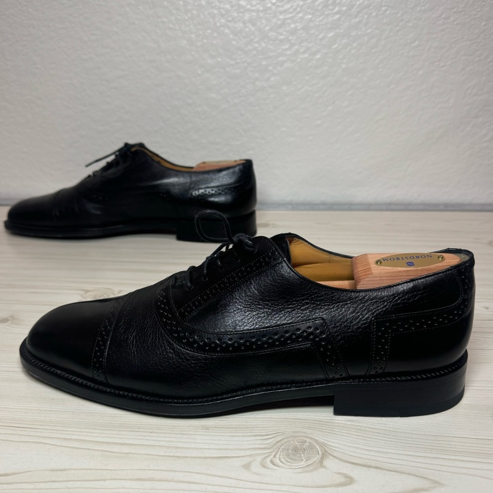 MEZLAN MARQUE CAP TOE BROGUEBLACK LEATHER OXFORD MEN'S SHOES 11 $400